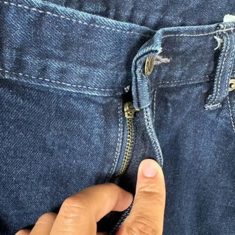 Classic Men's Dark Blue Denim Jeans